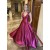 A-Line V-Neck Long Prom Dresses Formal Evening Gowns 6011017