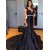 Mermaid Beaded Long Black Prom Dresses Formal Evening Gowns 6011033