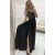 A-Line Spaghetti Straps Lace Long Black Prom Dresses Formal Evening Gowns 6011040