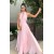 A-Line Chiffon Long Pink Prom Dresses Formal Evening Gowns 6011095