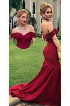 Mermaid Off-the-Shoulder Long Prom Dresses Formal Evening Gowns 6011128