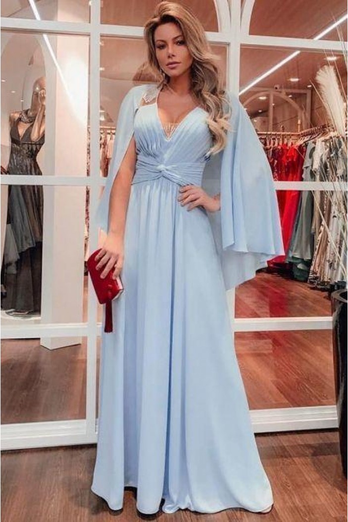 A-Line Chiffon Long Prom Dresses Formal Evening Gowns 6011135