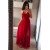 A-Line Long Red Chiffon V-Neck Prom Dresses Formal Evening Gowns 6011144