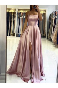 A-Line Spaghetti Straps Long Prom Dresses Formal Evening Gowns 6011147