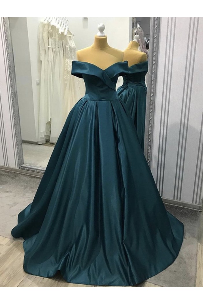 A-Line Off-the-Shoulder Long Prom Dresses Formal Evening Gowns 6011154