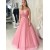 A-Line Tulle Long Prom Dresses Formal Evening Gowns 6011165