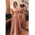 A-Line V-Neck Long Prom Dresses Formal Evening Gowns 6011211