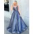 A-Line Beaded Sparkly Long Prom Dresses Formal Evening Gowns 6011222