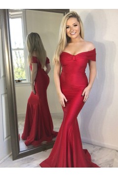 Mermaid Off-the-Shoulder Long Prom Dresses Formal Evening Gowns 6011225