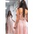 A-Line Sparkle Pink Sequins Long Prom Dresses Formal Evening Gowns 6011288