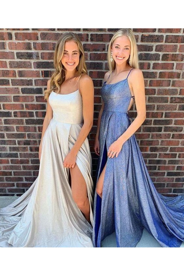 A-Line Sparkle Long Prom Dresses Formal Evening Gowns 6011348