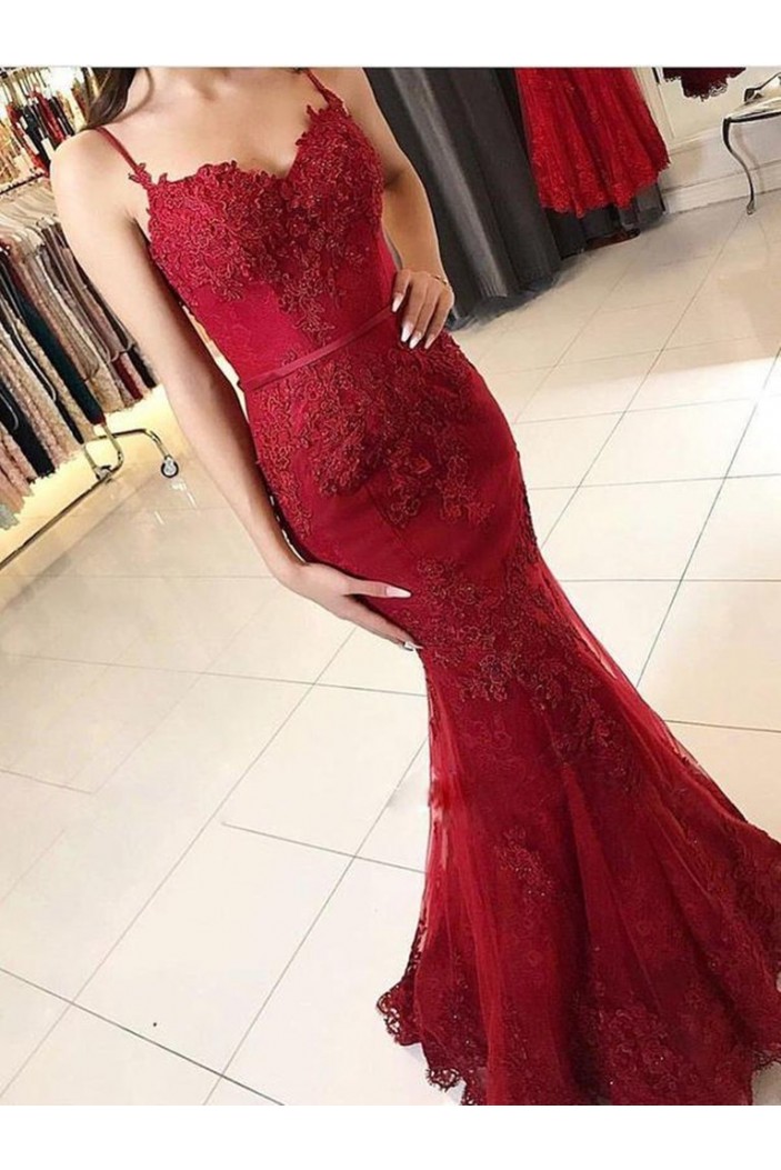 Mermaid Lace Long Prom Dresses Formal Evening Gowns 6011387