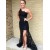 Long Black Lace One-Shoulder Prom Dresses Formal Evening Gowns 6011428