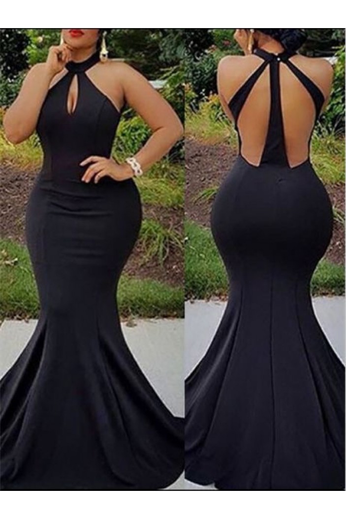 Long Black Mermaid Prom Dresses Formal Evening Gowns 6011469