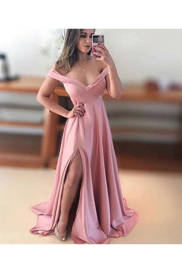 A-Line Off-the-Shoulder Long Prom Dresses Formal Evening Gowns 6011482