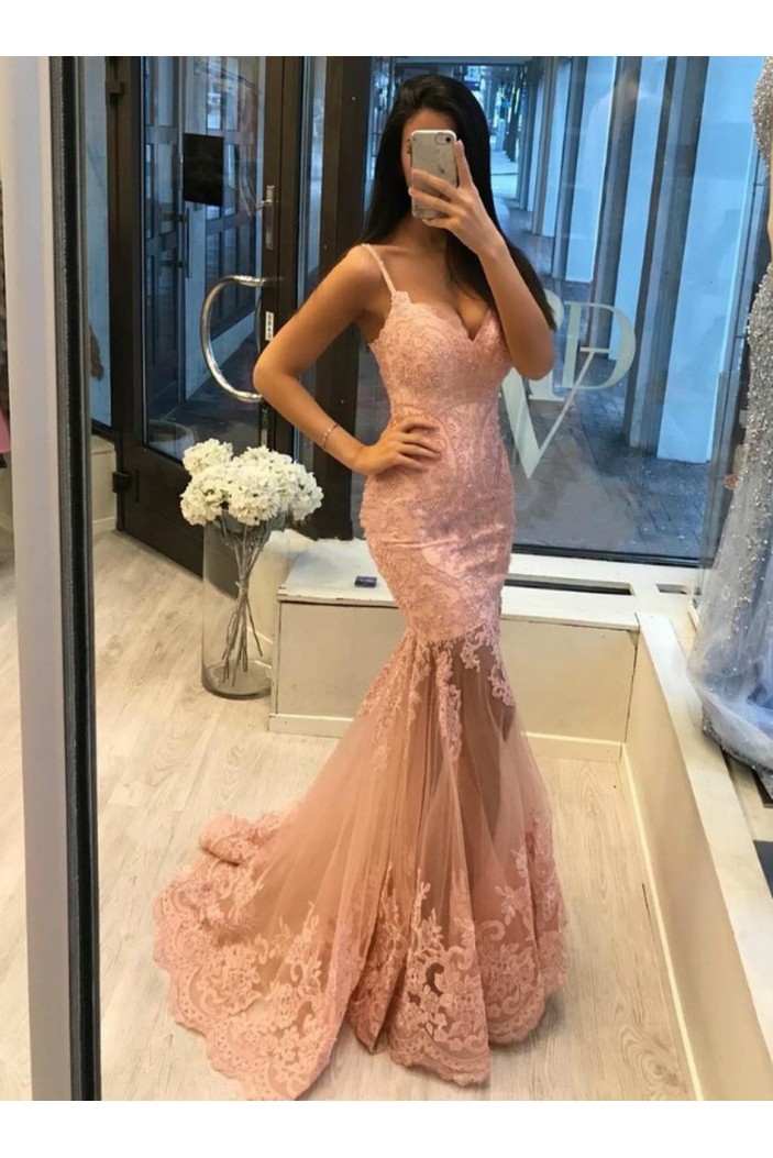 Mermaid Lace Long Prom Dresses Formal Evening Gowns 6011488