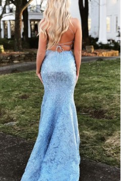 Mermaid Lace Long Prom Dresses Formal Evening Gowns 6011515