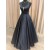 A-Line Long Black V-Neck Prom Dresses Formal Evening Gowns 6011528