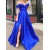 A-Line Off-the-Shoulder Royal Blue Long Prom Dresses Formal Evening Gowns 601842