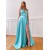 A-Line Spaghetti Straps V-Neck Long Prom Dresses Formal Evening Gowns with Pockets 601850
