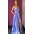 A-Line V-Neck Long Prom Dresses Formal Evening Gowns With Pockets 601897