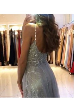 A-Line Beaded Lace Long Prom Dresses Formal Evening Gowns 601935