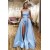 A-Line Satin Long Prom Dresses Formal Evening Gowns 601949