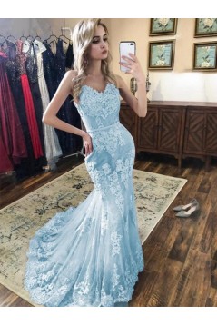 Mermaid Sweetheart Lace Long Prom Dresses Formal Evening Gowns 601950