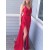 Long Red V-Neck Prom Dresses Formal Evening Gowns 601953