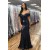Mermaid Off-the-Shoulder Long Navy Blue Prom Dresses Formal Evening Gowns 601979
