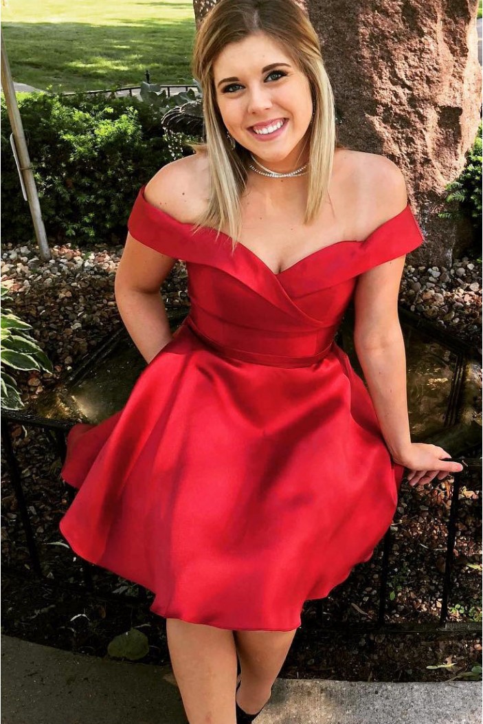 Short Red Prom Dress Homecoming Dresses Graduation Party Dresses 701036