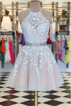 Short Beaded Lace Prom Dress Homecoming Dresses Graduation Party Dresses 701053