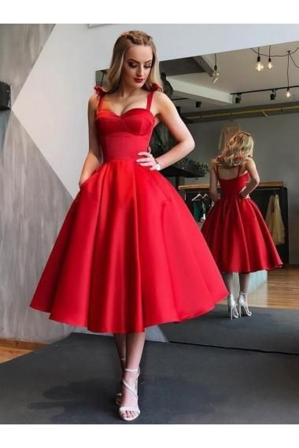 ALine Red Prom Dress Dresses Graduation Party Dresses 701077
