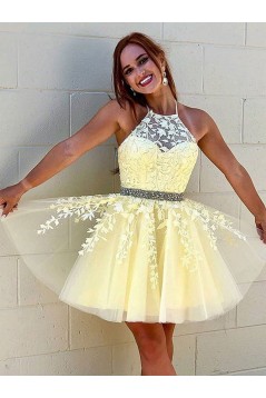 Short Beaded Lace Prom Dress Homecoming Graduation Cocktail Dresses 701119