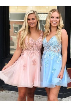 Short Beaded Lace Prom Dress Homecoming Graduation Cocktail Dresses 701131