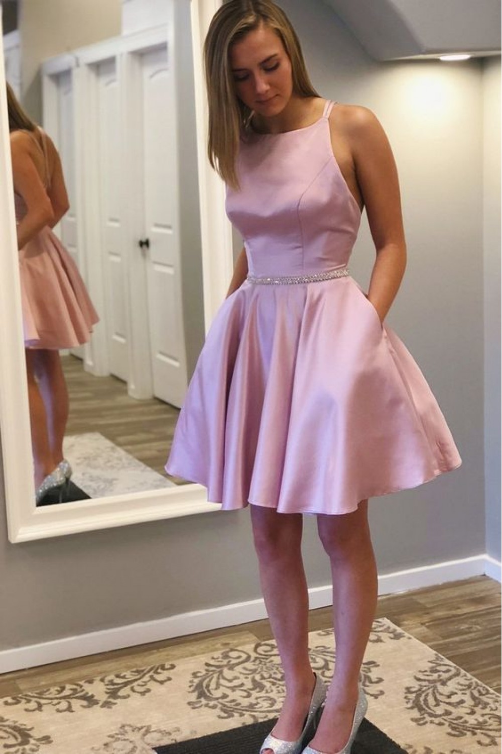 Short Pink Prom Dress Graduation Cocktail Dresses 701157