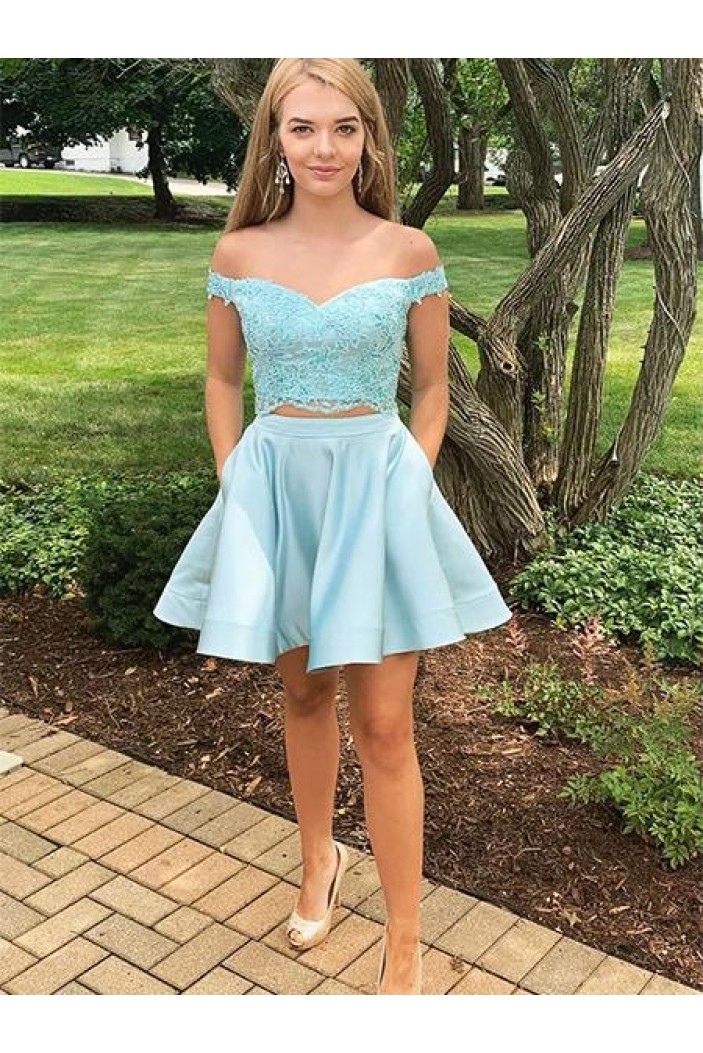 Short Beaded Lace Prom Dress Homecoming Graduation Cocktail Dresses 701193