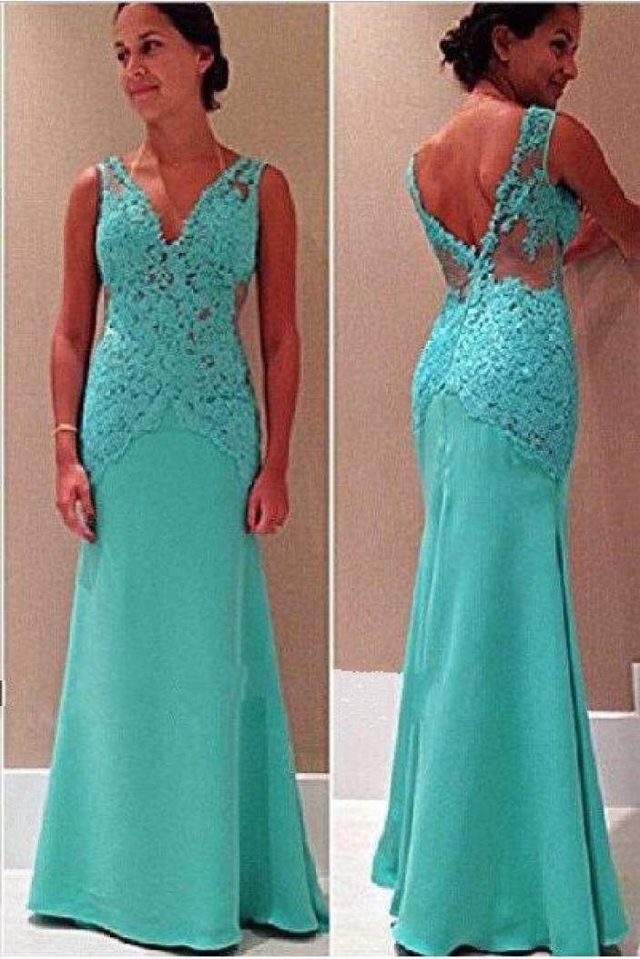 Mermaid Lace Floor Length Mother of the Bride Dresses 702049