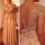 Elegant A-Line Beaded V Neck Lace and Chiffon Mother of the Bride Dresses with Sleeves 702100