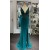 Long V Neck Beaded Lace Mother of the Bride Dresses 702120