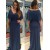 Elegant Chiffon and Lace V Neck Long Mother of the Bride Dresses 702220