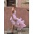 Long Pink Halter Tiered Floor Length Prom Dresses 801019