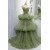 Long Green Spaghetti Straps Tulle Prom Dresses 801023