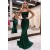 Long Dark Green Mermaid Lace Prom Dresses 801050