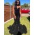 Long Black Mermaid Sequin Prom Dresses 801067