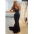 Long Black Beaded Mermaid Prom Dresses 801079