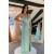 Long Mint Green Sequin Prom Dresses 801088