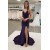  Mermaid Dark Purple Long Prom Dresses 801132