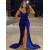 Mermaid Royal Blue Sequins Long Prom Dresses 801142