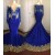 Mermaid Royal Blue Lace Long Prom Dresses 801147